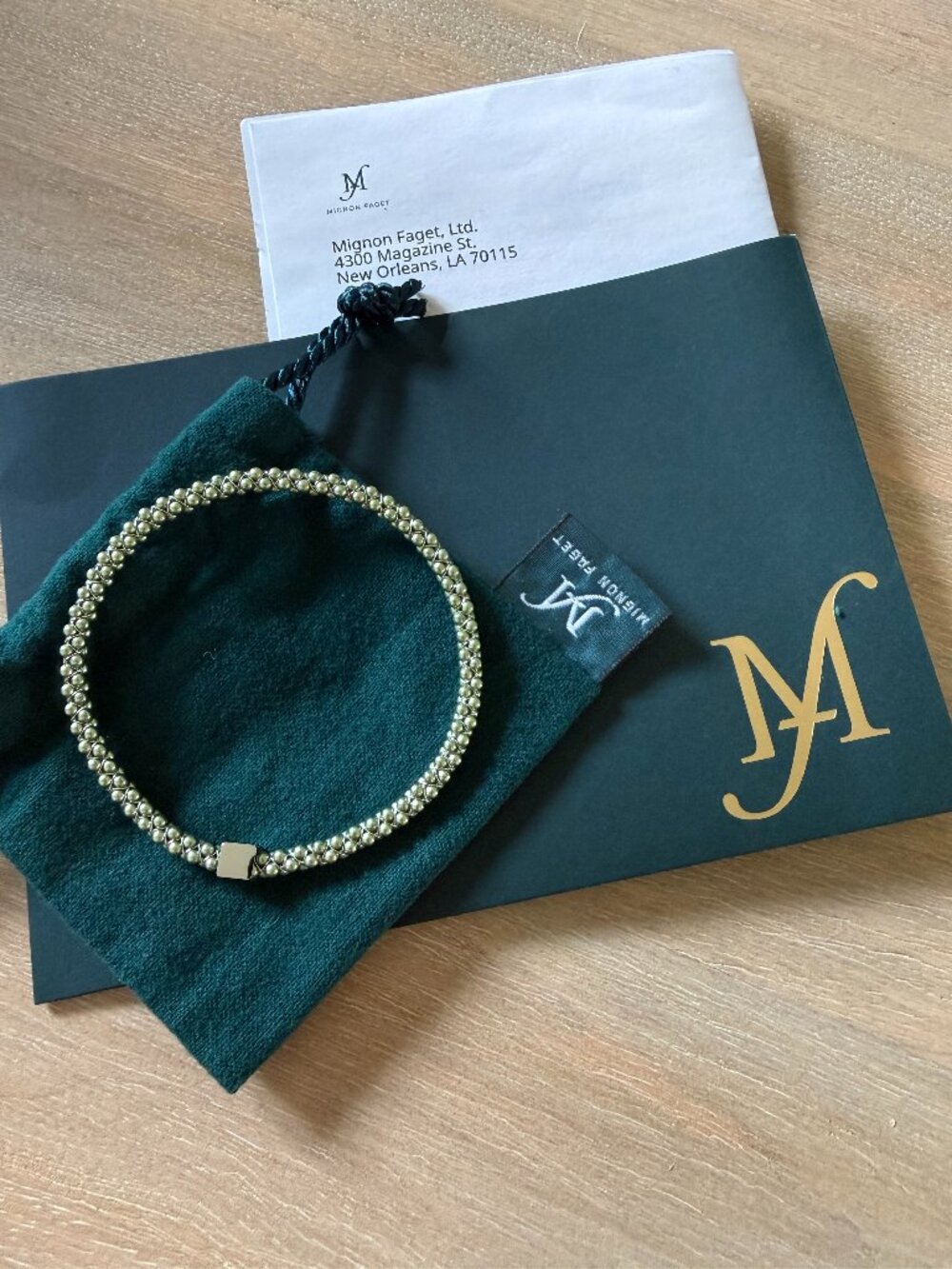 Mignon Faget Halo Bangle Fern Med - brand new, never worn